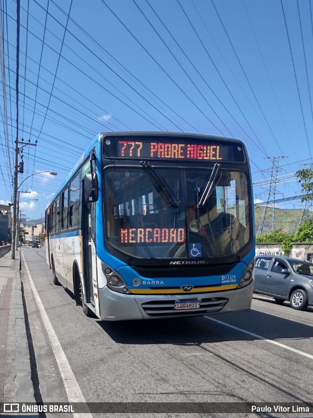 Transportes Barra D13329 na cidade de Rio de Janeiro, Rio de Janeiro, Brasil, por Paulo Vitor Lima. ID da foto: 9856348.