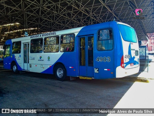 Onicamp Transporte Coletivo 4903 na cidade de Campinas, São Paulo, Brasil, por Henrique Alves de Paula Silva. ID da foto: 9855129.