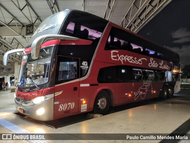 Expresso São Luiz 8070 na cidade de Brasília, Distrito Federal, Brasil, por Paulo Camillo Mendes Maria. Número da foto: #9856578.