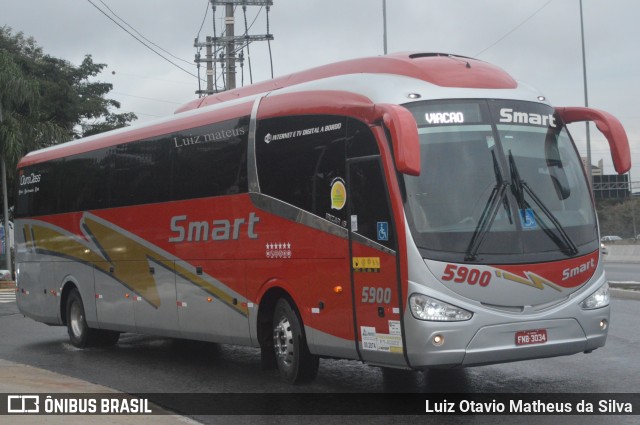 Viação Smart Transporte e Turismo 5900 na cidade de São Paulo, São Paulo, Brasil, por Luiz Otavio Matheus da Silva. ID da foto: 9858320.