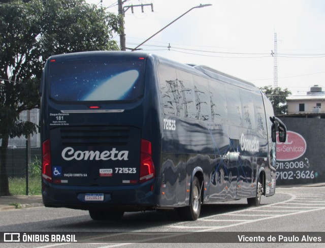 Viação Cometa 721523 na cidade de São José dos Campos, São Paulo, Brasil, por Vicente de Paulo Alves. ID da foto: 9857845.