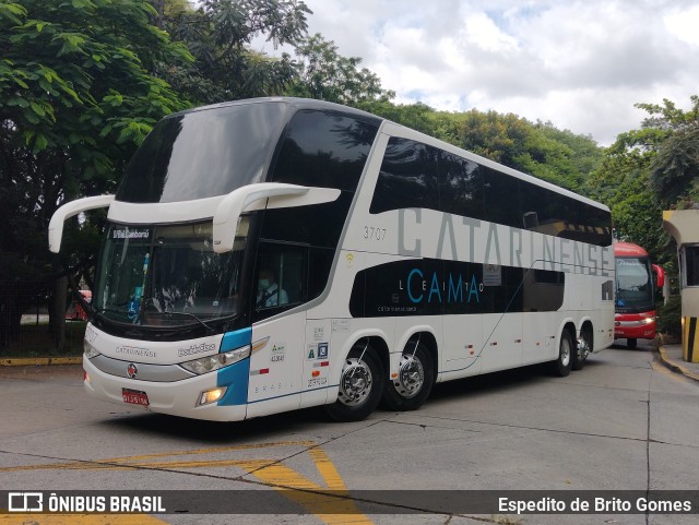 Auto Viação Catarinense 3707 na cidade de São Paulo, São Paulo, Brasil, por Espedito de Brito Gomes. ID da foto: 9862186.