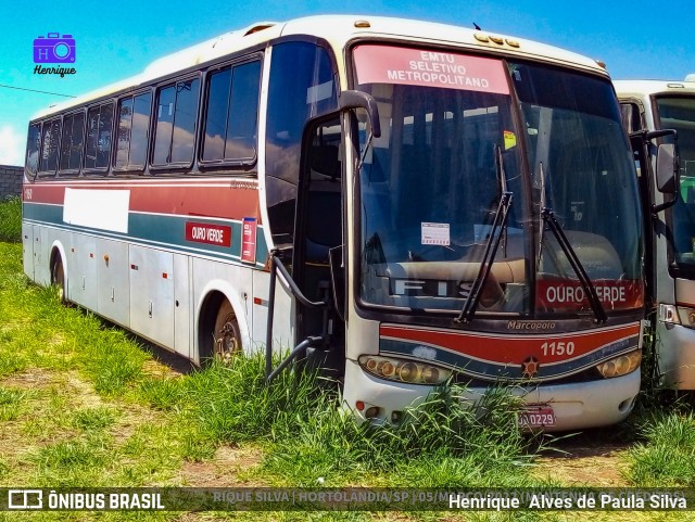 Auto Viação Ouro Verde 1150 na cidade de Hortolândia, São Paulo, Brasil, por Henrique Alves de Paula Silva. ID da foto: 9860861.