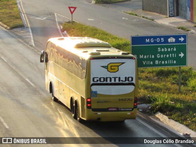 Empresa Gontijo de Transportes 14870 na cidade de Belo Horizonte, Minas Gerais, Brasil, por Douglas Célio Brandao. ID da foto: 9861796.