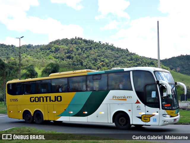 Empresa Gontijo de Transportes 17195 na cidade de Viana, Espírito Santo, Brasil, por Carlos Gabriel  Malacarne. ID da foto: 9860321.