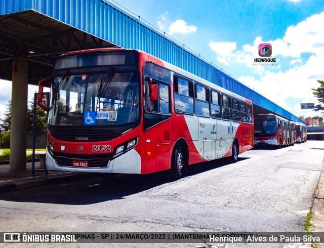 Itajaí Transportes Coletivos 2052 na cidade de Campinas, São Paulo, Brasil, por Henrique Alves de Paula Silva. Número da foto: #9860552.