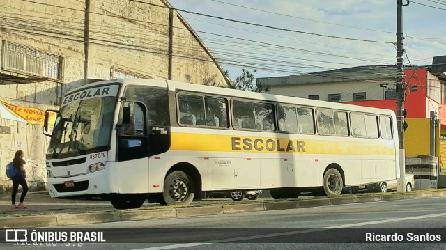 Auto Viação ABC - Escolar 08703 na cidade de São Bernardo do Campo, São Paulo, Brasil, por Ricardo Santos. ID da foto: 9862561.