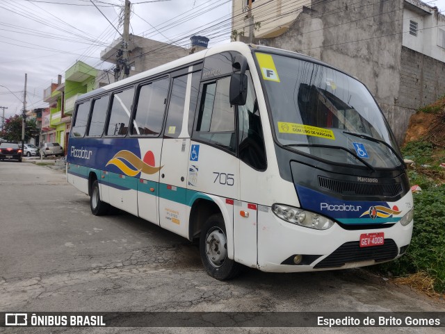 Piccolotur Transportes Turísticos 705 na cidade de Franco da Rocha, São Paulo, Brasil, por Espedito de Brito Gomes. Número da foto: #9866295.