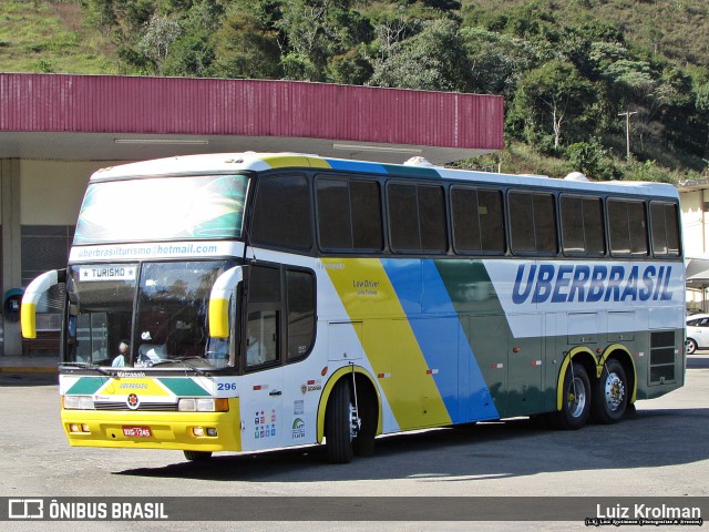 Uberbrasil Turismo 296 na cidade de Juiz de Fora, Minas Gerais, Brasil, por Luiz Krolman. ID da foto: 9865541.