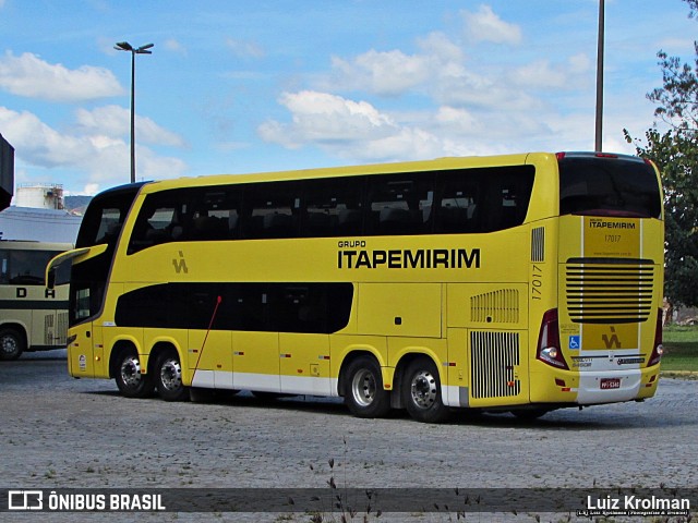 Viação Itapemirim 17017 na cidade de Juiz de Fora, Minas Gerais, Brasil, por Luiz Krolman. ID da foto: 9865676.