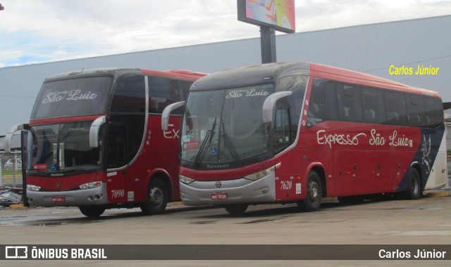 Expresso São Luiz 7620 na cidade de Goiânia, Goiás, Brasil, por Carlos Júnior. ID da foto: 9864598.