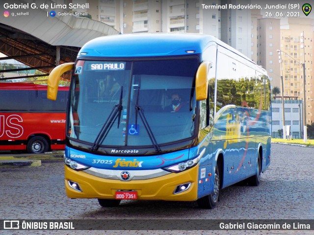Rápido Expresso Fênix Viação 37025 na cidade de Jundiaí, São Paulo, Brasil, por Gabriel Giacomin de Lima. Número da foto: #9863840.