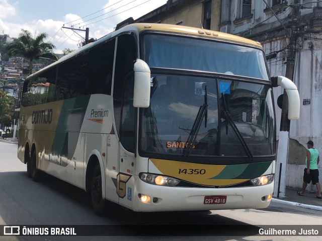 Empresa Gontijo de Transportes 14350 na cidade de Santos, São Paulo, Brasil, por Guilherme Justo. ID da foto: 9865229.