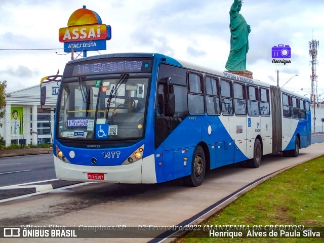 VB Transportes e Turismo 1477 na cidade de Campinas, São Paulo, Brasil, por Henrique Alves de Paula Silva. Número da foto: #9866251.