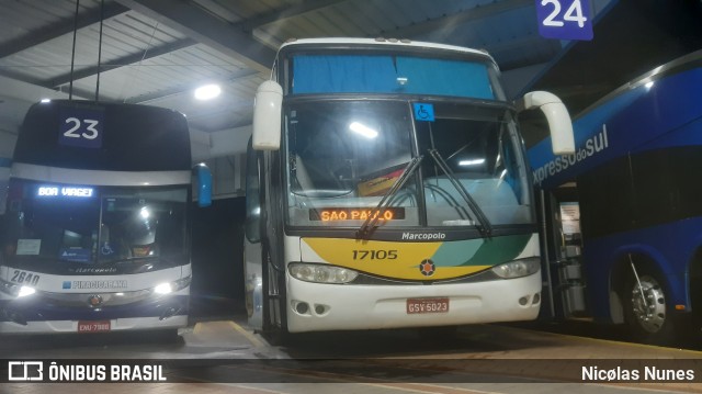 Empresa Gontijo de Transportes 17105 na cidade de Resende, Rio de Janeiro, Brasil, por Nicølas Nunes. ID da foto: 9862938.