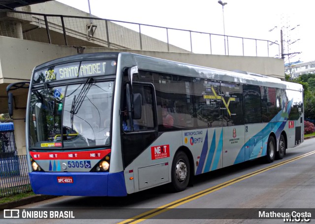 Next Mobilidade - ABC Sistema de Transporte 5305 na cidade de Santo André, São Paulo, Brasil, por Matheus Costa. ID da foto: 9868228.