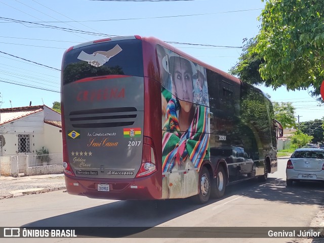 Autobuses Cruceña 2017 na cidade de Corumbá, Mato Grosso do Sul, Brasil, por Genival Júnior. ID da foto: 9868912.