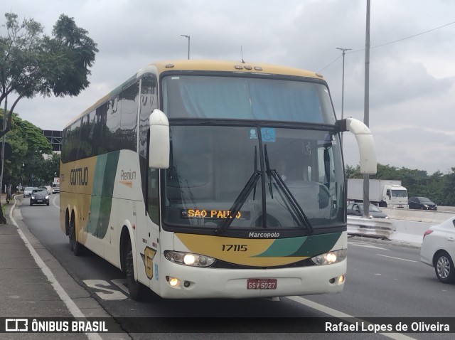 Empresa Gontijo de Transportes 17115 na cidade de São Paulo, São Paulo, Brasil, por Rafael Lopes de Oliveira. ID da foto: 9866931.