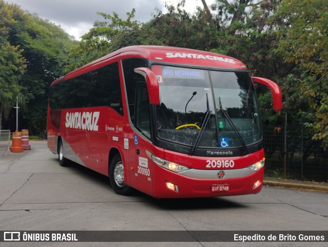 Viação Santa Cruz 209160 na cidade de São Paulo, São Paulo, Brasil, por Espedito de Brito Gomes. ID da foto: 9868603.