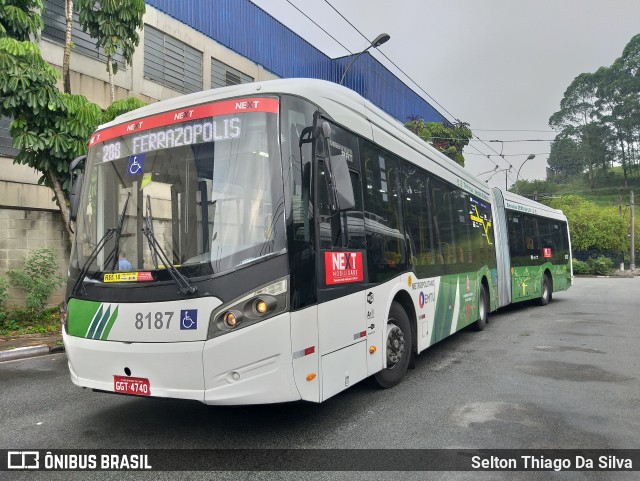 Next Mobilidade - ABC Sistema de Transporte 8187 na cidade de São Bernardo do Campo, São Paulo, Brasil, por Selton Thiago Da Silva. ID da foto: 9866978.