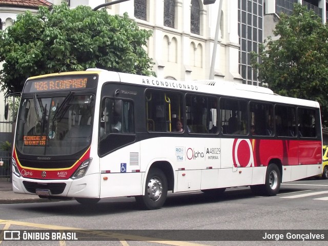 Auto Viação Alpha A48029 na cidade de Rio de Janeiro, Rio de Janeiro, Brasil, por Jorge Gonçalves. Número da foto: #9867536.