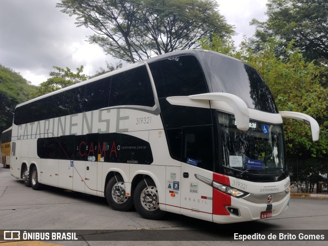 Auto Viação Catarinense 319321 na cidade de São Paulo, São Paulo, Brasil, por Espedito de Brito Gomes. ID da foto: 9868510.