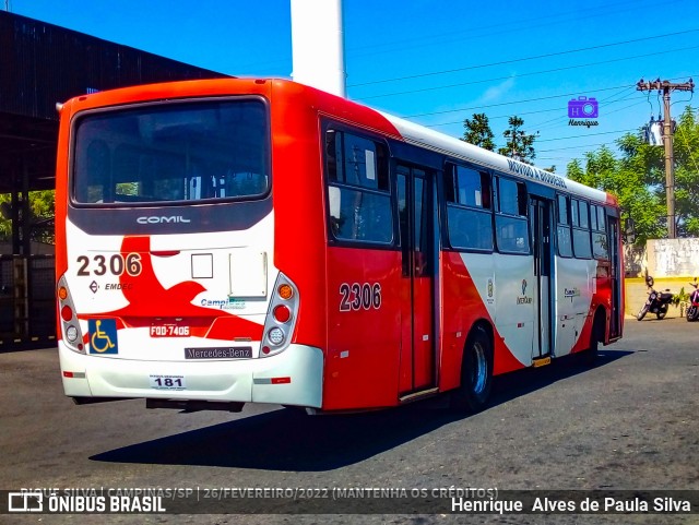 Expresso CampiBus 2306 na cidade de Campinas, São Paulo, Brasil, por Henrique Alves de Paula Silva. ID da foto: 9870920.