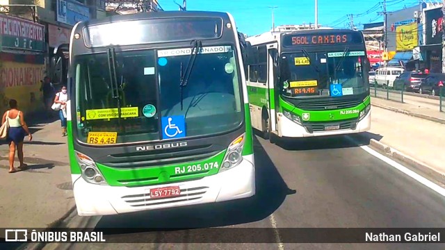 Viação Vera Cruz RJ 205.074 na cidade de Rio de Janeiro, Rio de Janeiro, Brasil, por Nathan Gabriel. Número da foto: #9871292.