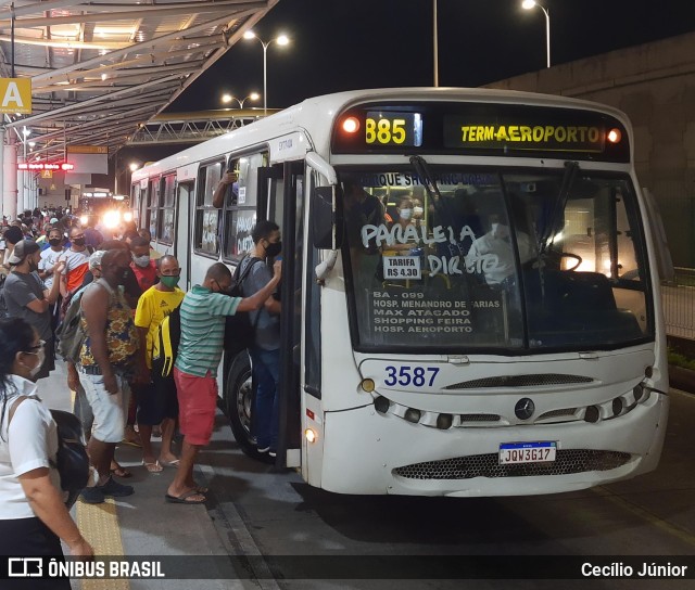 Expresso Vitória Bahia 3587 na cidade de Lauro de Freitas, Bahia, Brasil, por Cecílio Júnior. Número da foto: #9869811.
