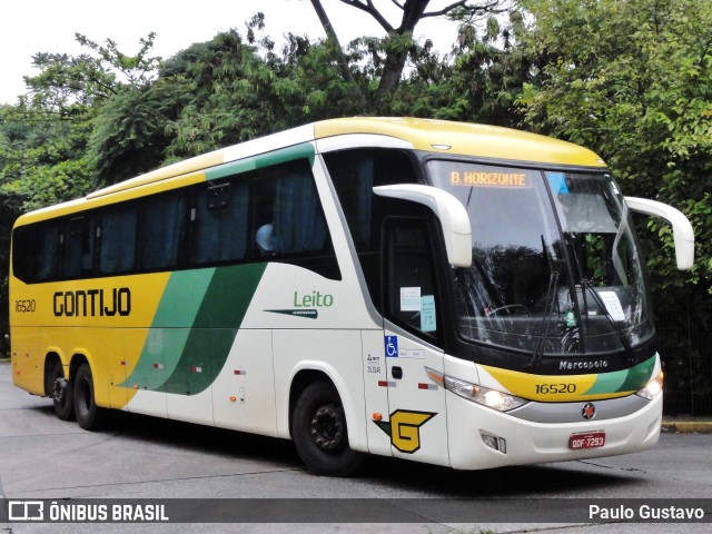 Empresa Gontijo de Transportes 16520 na cidade de São Paulo, São Paulo, Brasil, por Paulo Gustavo. ID da foto: 9870778.