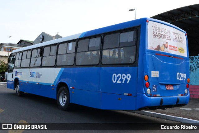 Transol Transportes Coletivos 0299 na cidade de Florianópolis, Santa Catarina, Brasil, por Eduardo Ribeiro. ID da foto: 9870874.