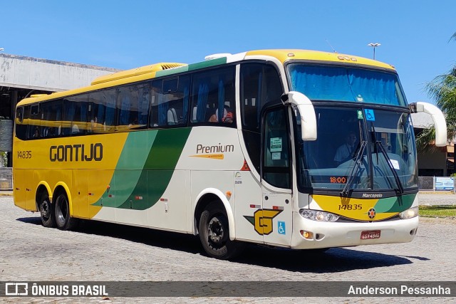 Empresa Gontijo de Transportes 14835 na cidade de Campos dos Goytacazes, Rio de Janeiro, Brasil, por Anderson Pessanha. ID da foto: 9869620.