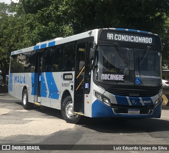 Viação Mauá RJ 185.017 na cidade de Niterói, Rio de Janeiro, Brasil, por Luiz Eduardo Lopes da Silva. Número da foto: #9870004.