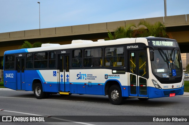 Transporte Coletivo Estrela 34432 na cidade de Florianópolis, Santa Catarina, Brasil, por Eduardo Ribeiro. ID da foto: 9870905.