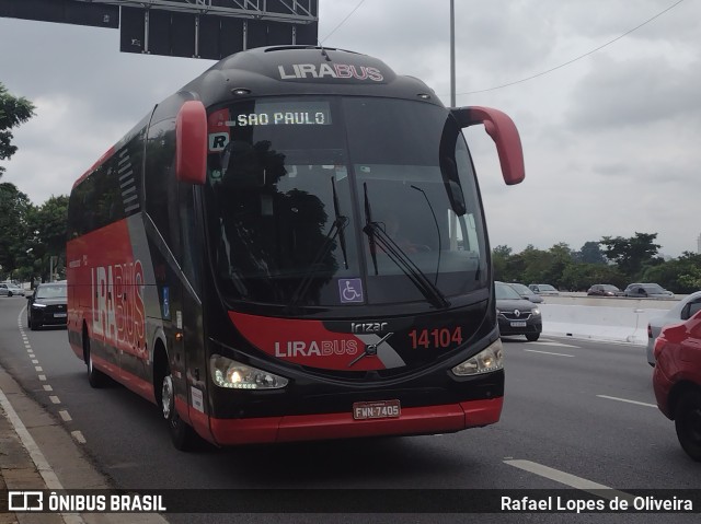 Lirabus 14104 na cidade de São Paulo, São Paulo, Brasil, por Rafael Lopes de Oliveira. Número da foto: #9870102.