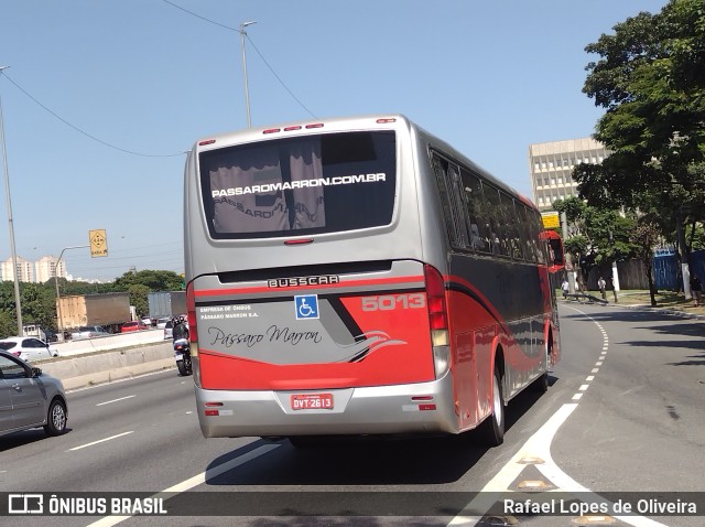 Empresa de Ônibus Pássaro Marron 5013 na cidade de São Paulo, São Paulo, Brasil, por Rafael Lopes de Oliveira. Número da foto: #9798034.