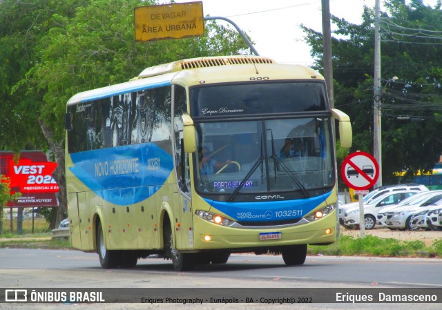 Viação Novo Horizonte 1032511 na cidade de Eunápolis, Bahia, Brasil, por Eriques  Damasceno. ID da foto: 9798638.