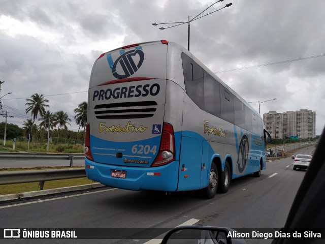 Auto Viação Progresso 6204 na cidade de Parnamirim, Rio Grande do Norte, Brasil, por Alison Diego Dias da Silva. ID da foto: 9798247.