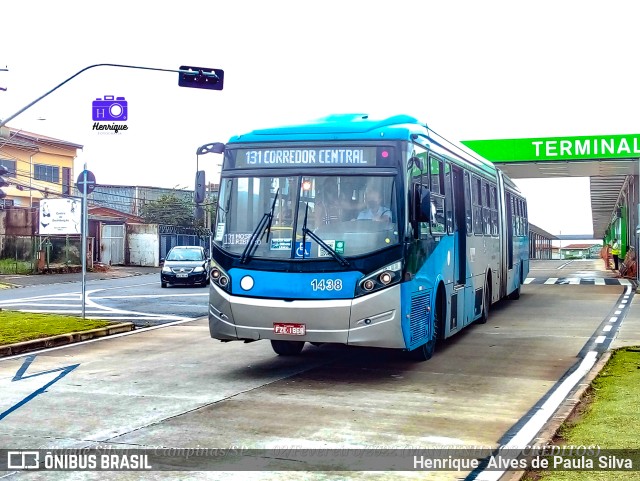 VB Transportes e Turismo 1438 na cidade de Campinas, São Paulo, Brasil, por Henrique Alves de Paula Silva. Número da foto: #9798420.