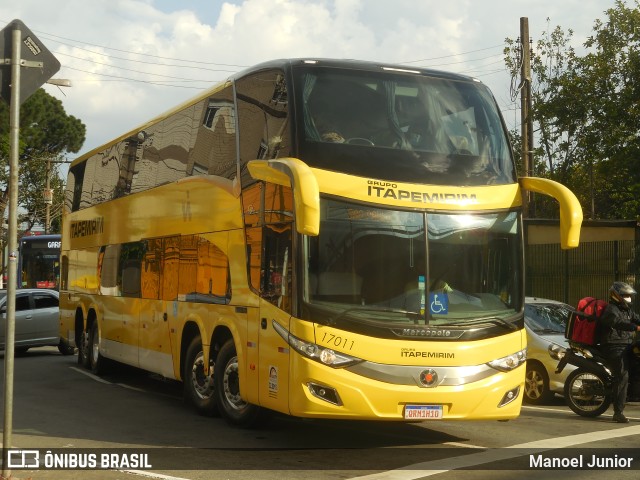 Viação Itapemirim 17011 na cidade de São Paulo, São Paulo, Brasil, por Manoel Junior. Número da foto: #9798722.