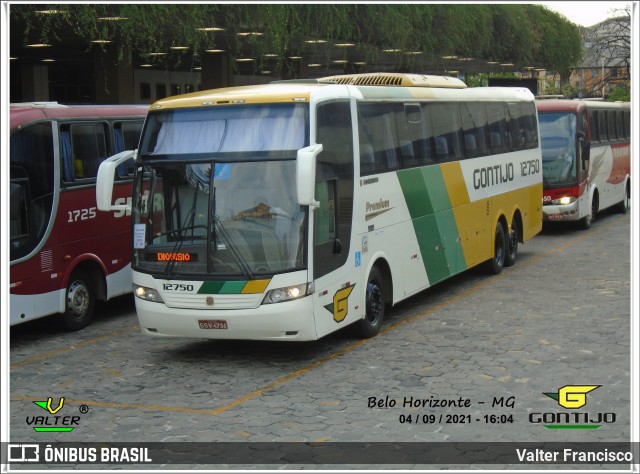 Empresa Gontijo de Transportes 12750 na cidade de Belo Horizonte, Minas Gerais, Brasil, por Valter Francisco. Número da foto: #9871947.