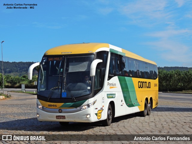 Empresa Gontijo de Transportes 18145 na cidade de João Monlevade, Minas Gerais, Brasil, por Antonio Carlos Fernandes. ID da foto: 9874643.