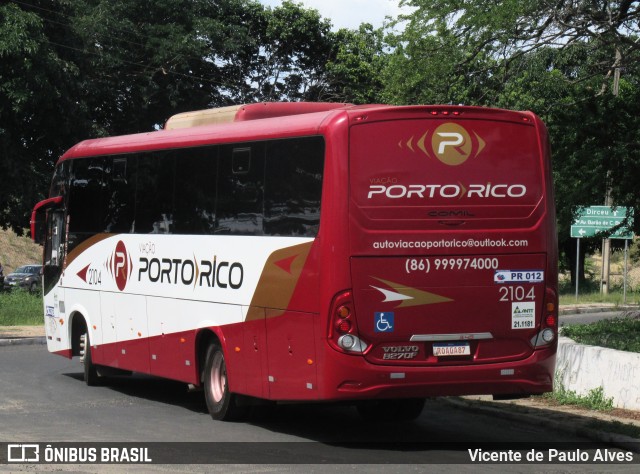Auto Viação Porto Rico 2104 na cidade de Teresina, Piauí, Brasil, por Vicente de Paulo Alves. Número da foto: #9874795.