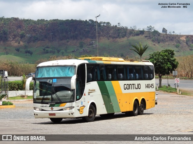 Empresa Gontijo de Transportes 14045 na cidade de João Monlevade, Minas Gerais, Brasil, por Antonio Carlos Fernandes. Número da foto: #9874593.