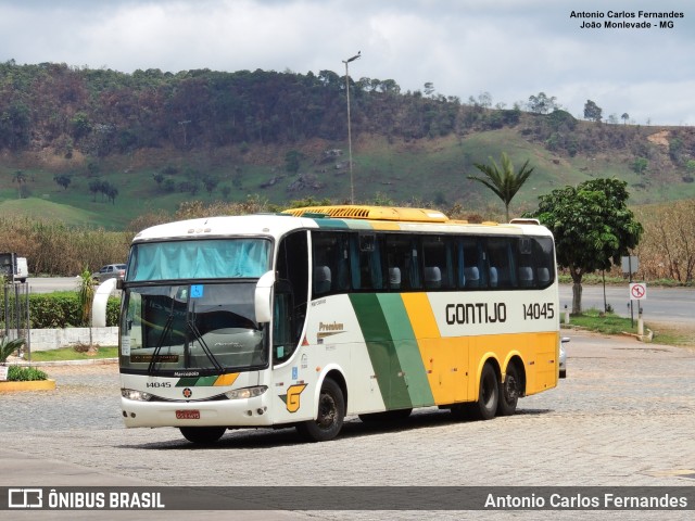 Empresa Gontijo de Transportes 14045 na cidade de João Monlevade, Minas Gerais, Brasil, por Antonio Carlos Fernandes. ID da foto: 9874593.