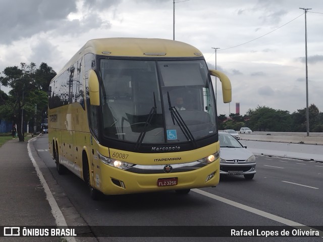 Viação Itapemirim 60087 na cidade de São Paulo, São Paulo, Brasil, por Rafael Lopes de Oliveira. ID da foto: 9875674.