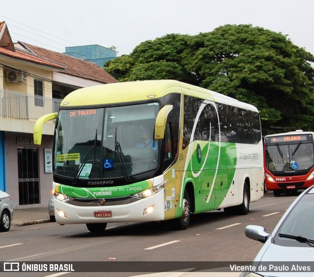 Expresso Princesa dos Campos 6354 na cidade de Toledo, Paraná, Brasil, por Vicente de Paulo Alves. ID da foto: 9874563.