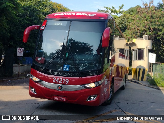 Viação Santa Cruz 24219 na cidade de São Paulo, São Paulo, Brasil, por Espedito de Brito Gomes. ID da foto: 9802204.