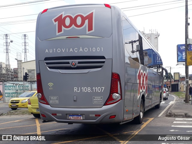 Auto Viação 1001 RJ 108.1107 na cidade de Nova Iguaçu, Rio de Janeiro, Brasil, por Augusto César. ID da foto: 9799441.