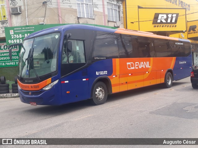 Evanil Transportes e Turismo RJ 132.072 na cidade de Nova Iguaçu, Rio de Janeiro, Brasil, por Augusto César. Número da foto: #9799445.